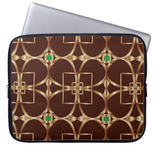 Klassisches, nahtloses geometrisches Muster auf br Laptopschutzhülle