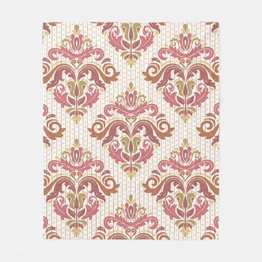 Klassisches nahtloses Muster. Damask orientiert bu Fleecedecke (Vorderseite)