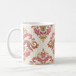 Klassisches nahtloses Muster. Damask orientiert bu Kaffeetasse