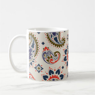 Klassisches, nahtloses Paisleydesign. Kaffeetasse