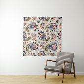 Klassisches, nahtloses Paisleydesign. Wandteppich (Beispiel (Horizontal))