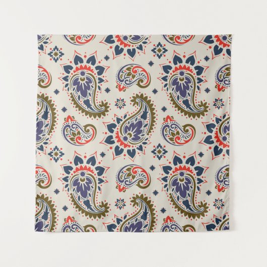 Klassisches, nahtloses Paisleydesign. Wandteppich (Vorderseite)