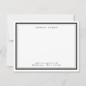 Klassisches Namensfeld mit zwei Grenzen Mitteilungskarte (Vorderseite)