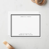 Klassisches Namensfeld mit zwei Grenzen Mitteilungskarte (Vorderseite/Rückseite Beispiel)