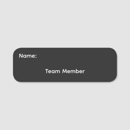 Klassisches Namensschild für Teammitglieder Magnet (Vorderseite)