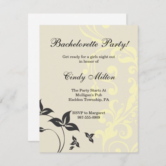 Klassisches Naturdesign Einladung (Vorne/Hinten)