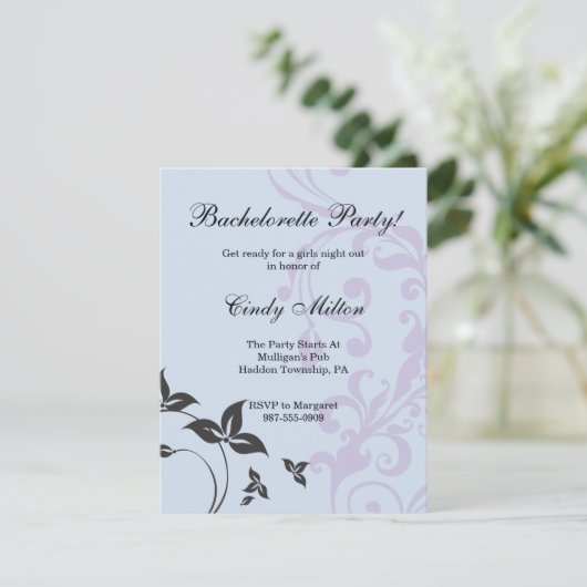 Klassisches Naturdesign Einladung (Stehend Vorderseite)