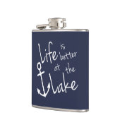 klassisches nautisches LEBEN AM SEE BESSER | Flachmann (Links)