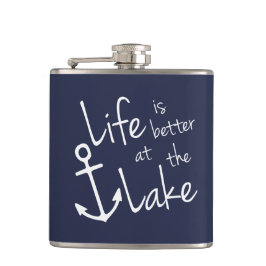 klassisches nautisches LEBEN AM SEE BESSER | Flachmann