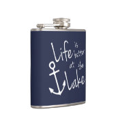 klassisches nautisches LEBEN AM SEE BESSER | Flachmann (Rechts)