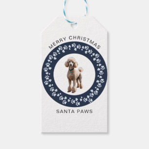 Klassisches Navy Blau Benutzerdefiniertes Hunde-Fo Geschenkanhänger