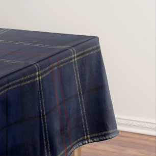 Klassisches Navy Blau Kariertes Weihnachten Tischdecke