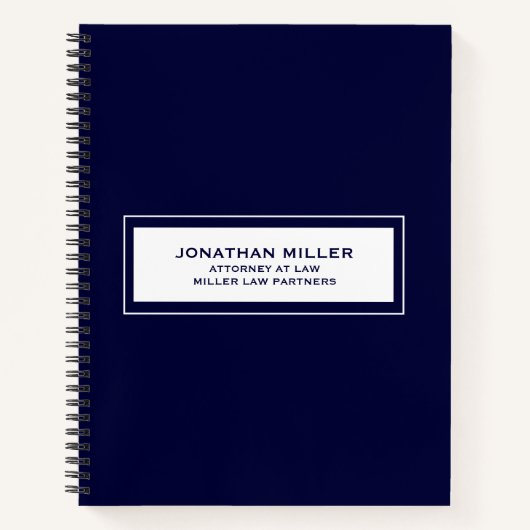 Klassisches Navy Blue Notebook - individualisierba Notizblock (Vorderseite)