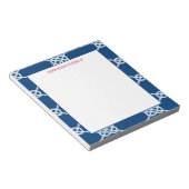 Klassisches Navy-Nautical-Knot-Muster Notizblock (angewinkelt)