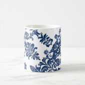 Klassisches Navyblau-Damaskusmuster Kaffeetasse (Mittel)