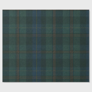Klassisches navyblau-grün kariert geschenkpapier