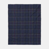 Klassisches Navyblau Karo Weihnachten Fleecedecke (Vorderseite)