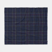 Klassisches Navyblau Karo Weihnachten Fleecedecke (Vorderseite (Horizontal))
