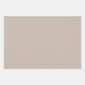 Klassisches neutrales Ivory Taupe Hahnentrittmuste Geschenkpapier Set (Vorderseite 3)