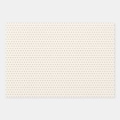 Klassisches neutrales Ivory Taupe Hahnentrittmuste Geschenkpapier Set (Vorderseite 2)