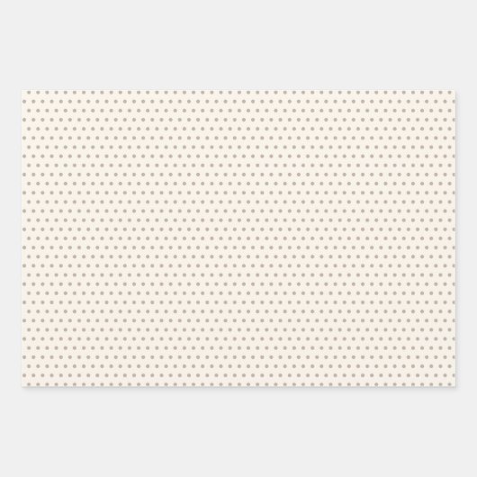 Klassisches neutrales Ivory Taupe Hahnentrittmuste Geschenkpapier Set (Vorderseite 2)