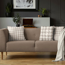 Klassisches neutrales Ivory Taupe Hahnentrittmuste