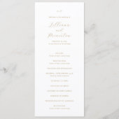 Klassisches neutrales Monogramm Elegante Hochzeit Programm (Vorderseite)