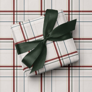 Klassisches neutrales Weihnachtskaromuster Geschenkpapier