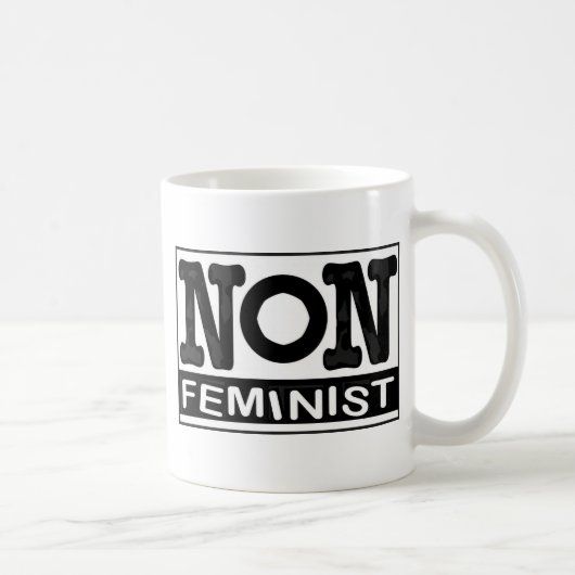 Klassisches nicht-Feministisches Logo Kaffeetasse (Rechts)