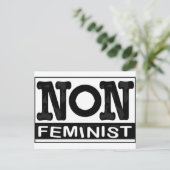 Klassisches nicht-feministisches Logo Postkarte (Stehend Vorderseite)