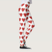 Klassisches Niedlich Chic Red Heart Muster Leggings (Rechts)