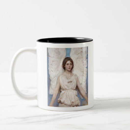 Klassisches Niedliches Angel-Gemälde von Abbott Ha Zweifarbige Tasse (Links)