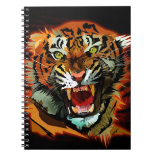 Klassisches Notizbuch "Fierce Roaring Tiger" Bold Notizblock