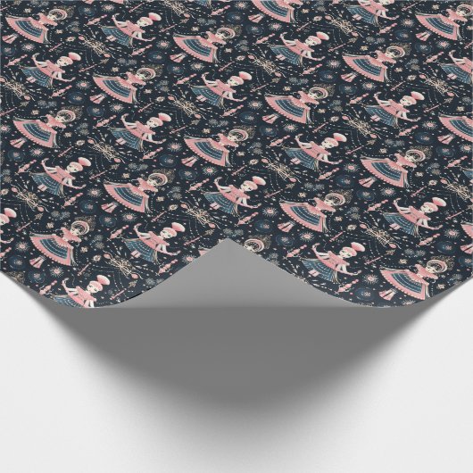 Klassisches Nutcracker Ballet, rosa Mutter Ginger Geschenkpapier (Ecke)