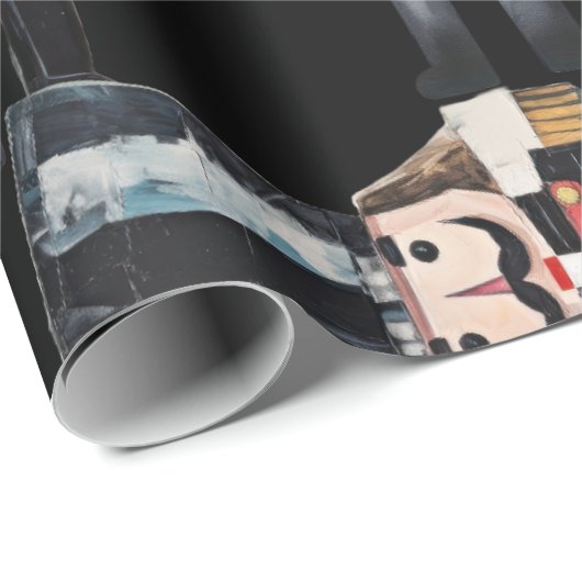 Klassisches Nutcracker Weihnachtswackelpapier Geschenkpapier (Rolleneckpunkt)