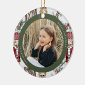 Klassisches Nutcraker-Muster-Foto Keramik Ornament (Links)