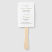 Klassisches offizielles Black & Gold Script-Hochze Fächer (Vorderseite)