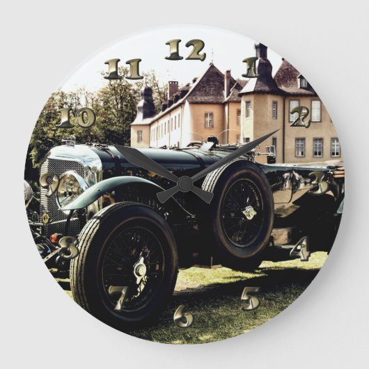 Klassisches Oldtimer-Auto Große Wanduhr (Vorderseite)