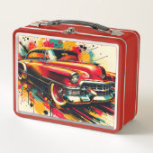 Klassisches Oldtimer-Auto Metall Brotdose (Vorderseite)