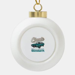 Klassisches Opa-Vintage-Auto-T-Shirt-Design_1 Keramik Kugel-Ornament