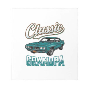 Klassisches Opa-Vintage-Auto-T-Shirt-Design_1 Notizblock