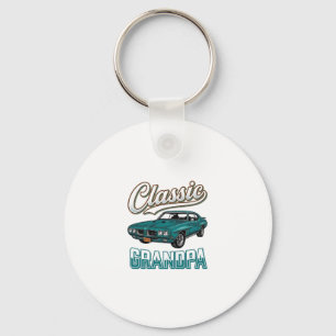 Klassisches Opa-Vintage-Auto-T-Shirt-Design_1 Schlüsselanhänger