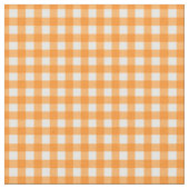 Klassisches Orange Gingham Prüfmuster Stoff (Nahaufnahme)