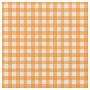 Klassisches Orange Gingham Prüfmuster Stoff