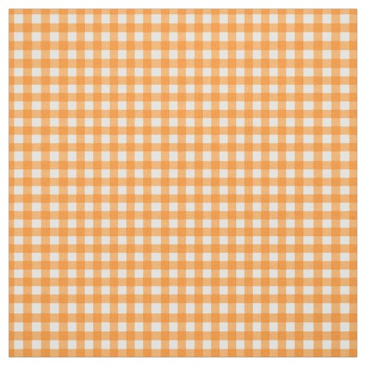 Klassisches Orange Gingham Prüfmuster Stoff (Muster)