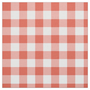 Klassisches orange und weißer Gingham-kariertes Stoff