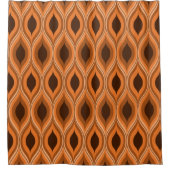 Klassisches Orangen- und Braunogemuster Mitte des  Duschvorhang (Vorderseite)