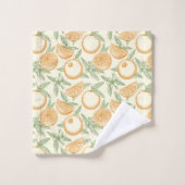 Klassisches Orangenfruchtmuster Badhandtuch Set (Waschlappen)