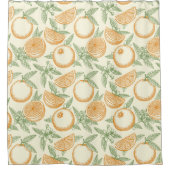 Klassisches Orangenfruchtmuster Duschvorhang (Vorderseite)