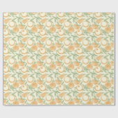 Klassisches Orangenfruchtmuster Geschenkpapier (Flach)